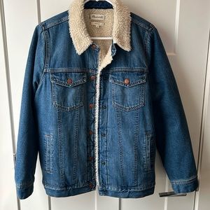 Madewell denim Sherpa jacket M